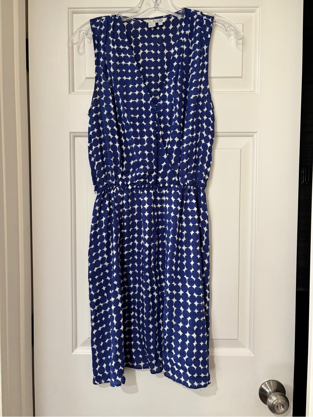 Boden Blue White Print Sleeveless Dress - Size 6